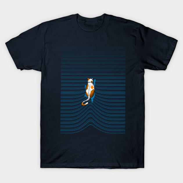 Swimming cat T-Shirt by Meca-artwork